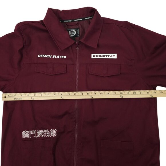 Primitive x Demon Slayer Tanjiro Kamado Utility Jacket L Full Zip Snap Pockets - Picture 4 of 16